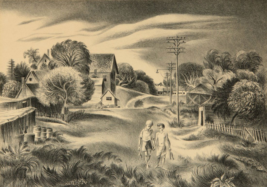 AARON BOHROD (1907-1992) PENCIL SIGNED LITHOGRAPH (1 of 10)