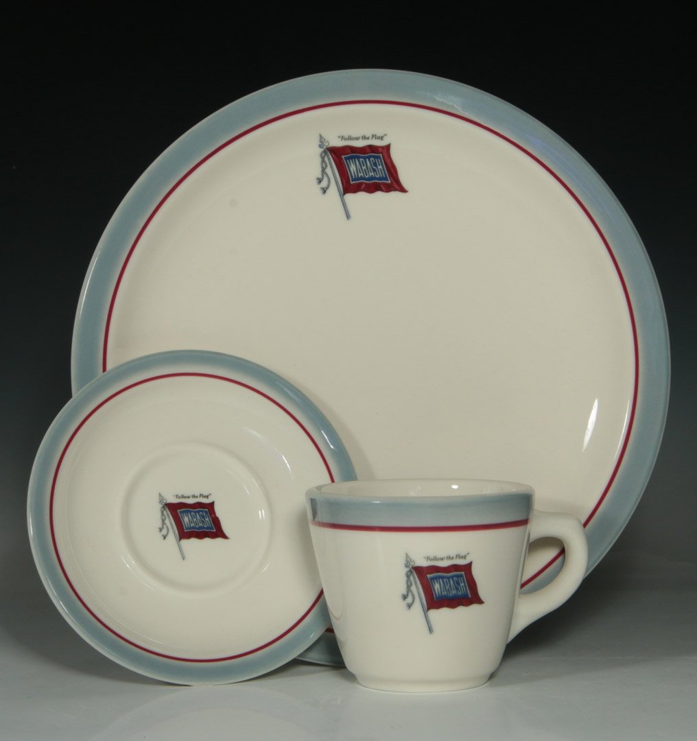 THREE PIECES OF WABASH RR 'BANNER' CHINA (1 of 10)