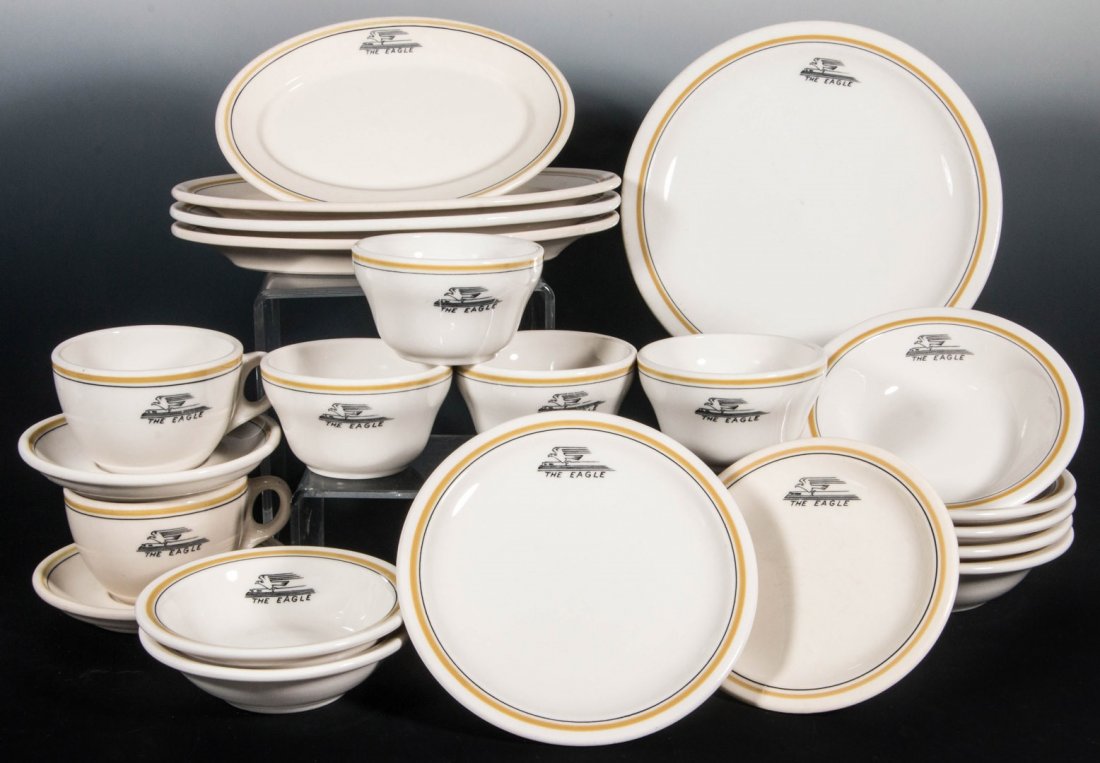 TWENTY-TWO PCS MISSOURI PACIFIC RR THE EAGLE CHINA (1 of 10)