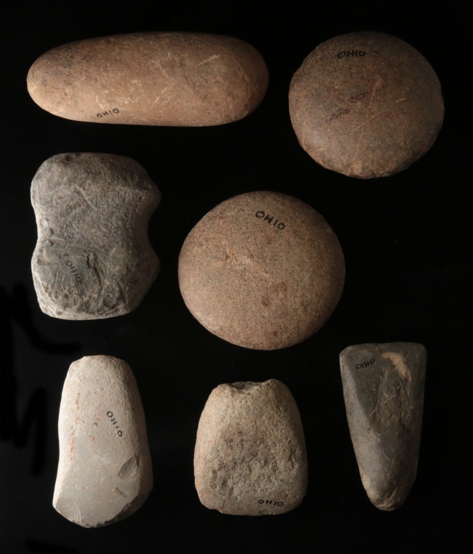 A FULL GROOVE AXE, CELT, HAMMERSTONES (1 of 10)