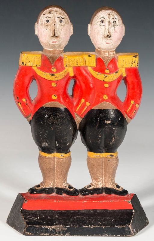 A 1920s Hubley Anne Fish Iron Doorstop Of Footmen Nov 25 2016 Soulis Auctions In Mo