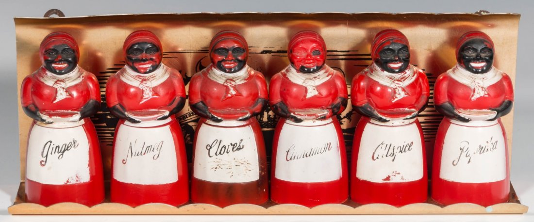 A Vintage Aunt Jemima Spice Set With Rare Rack
