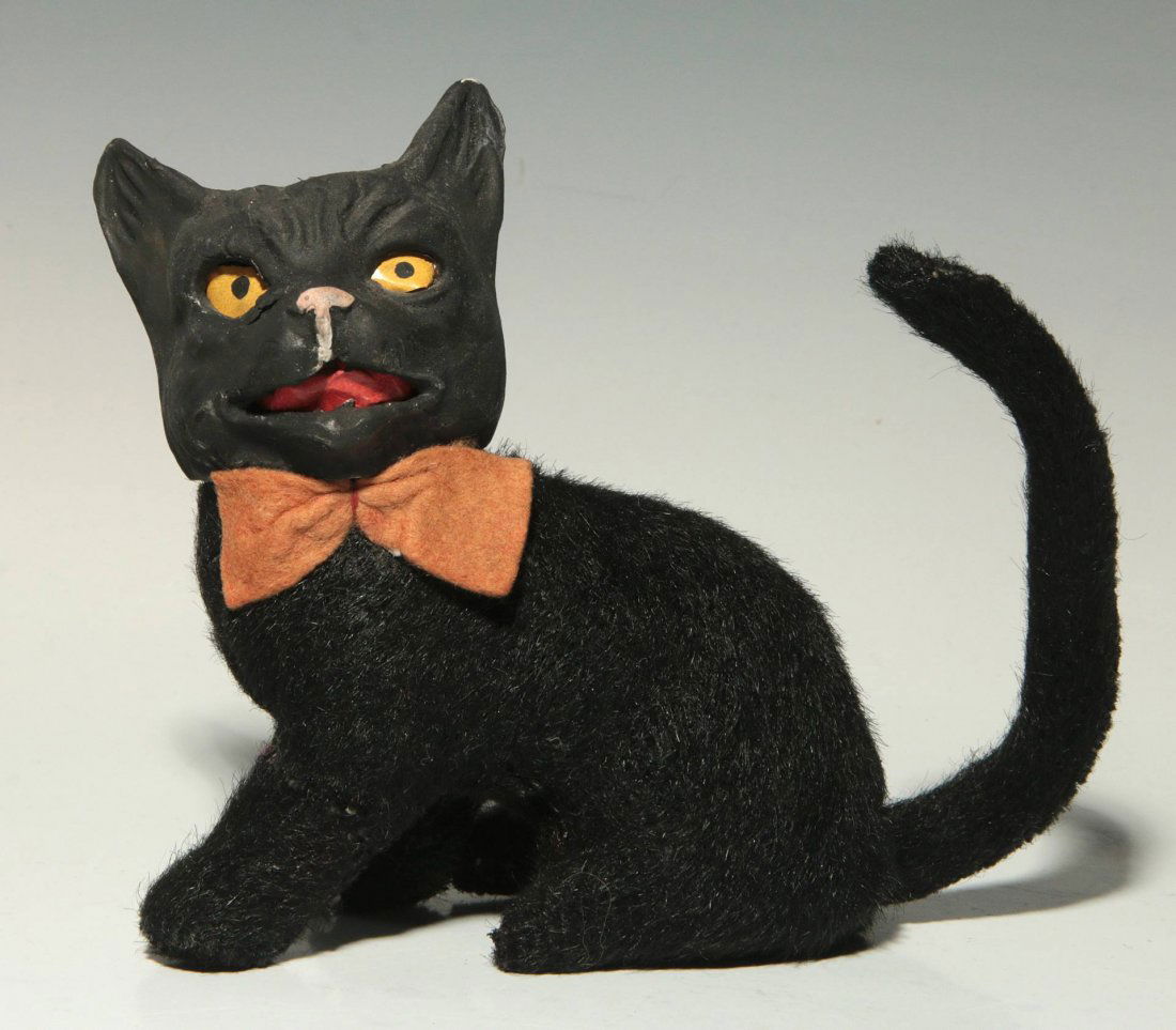 A VERY RARE BLACK CAT HALLOWEEN CANDY CONTAINER (1 of 10)