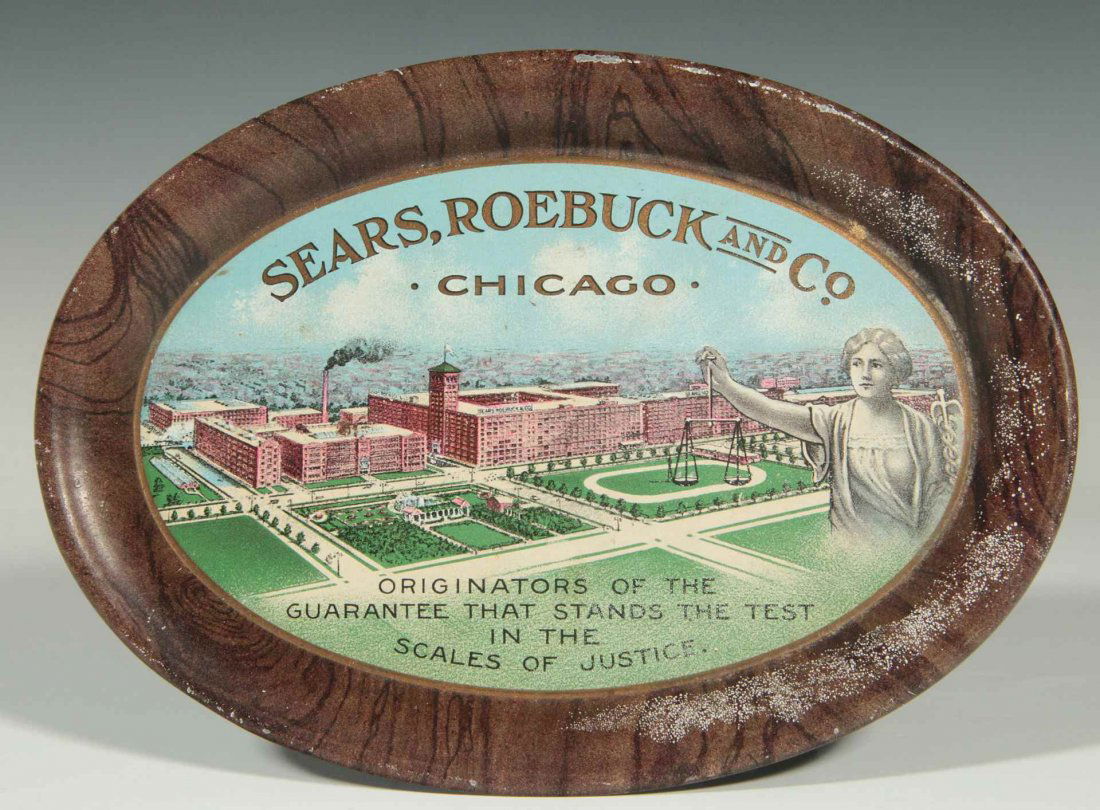 SEARS, ROEBUCK AND CO ADVERTISING TIP TRAY C. 1900 (1 of 9)