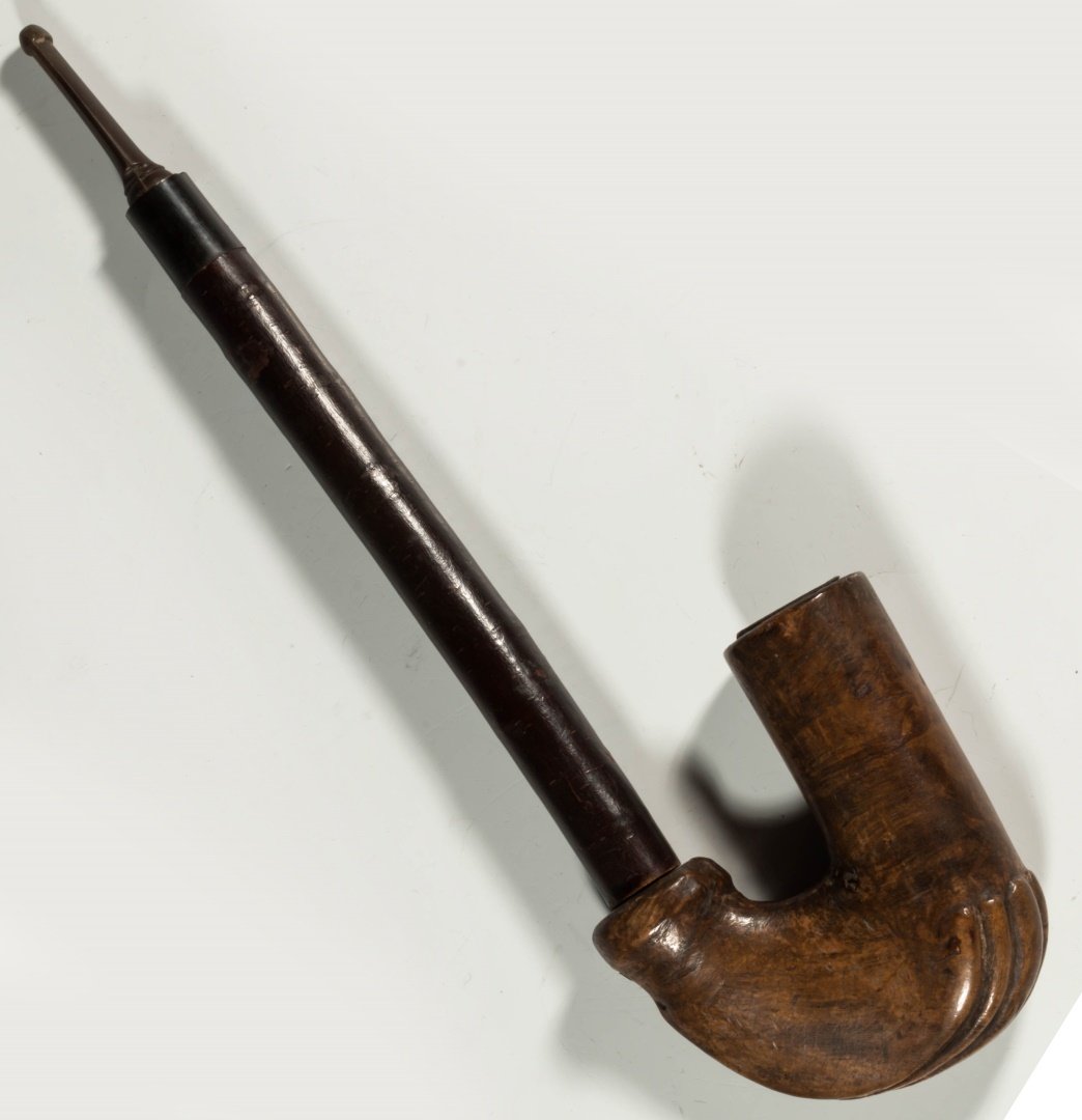 A CIVIL WAR ERA CARVED BURL BOWL SMOKING PIPE (1 of 6)