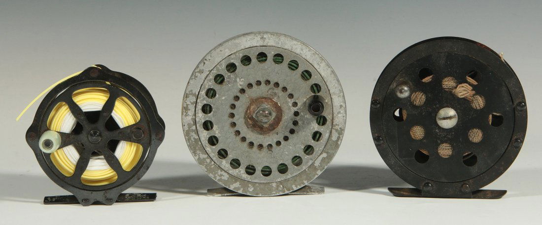 THREE VINTAGE FLY FISHING REELS (1 of 8)