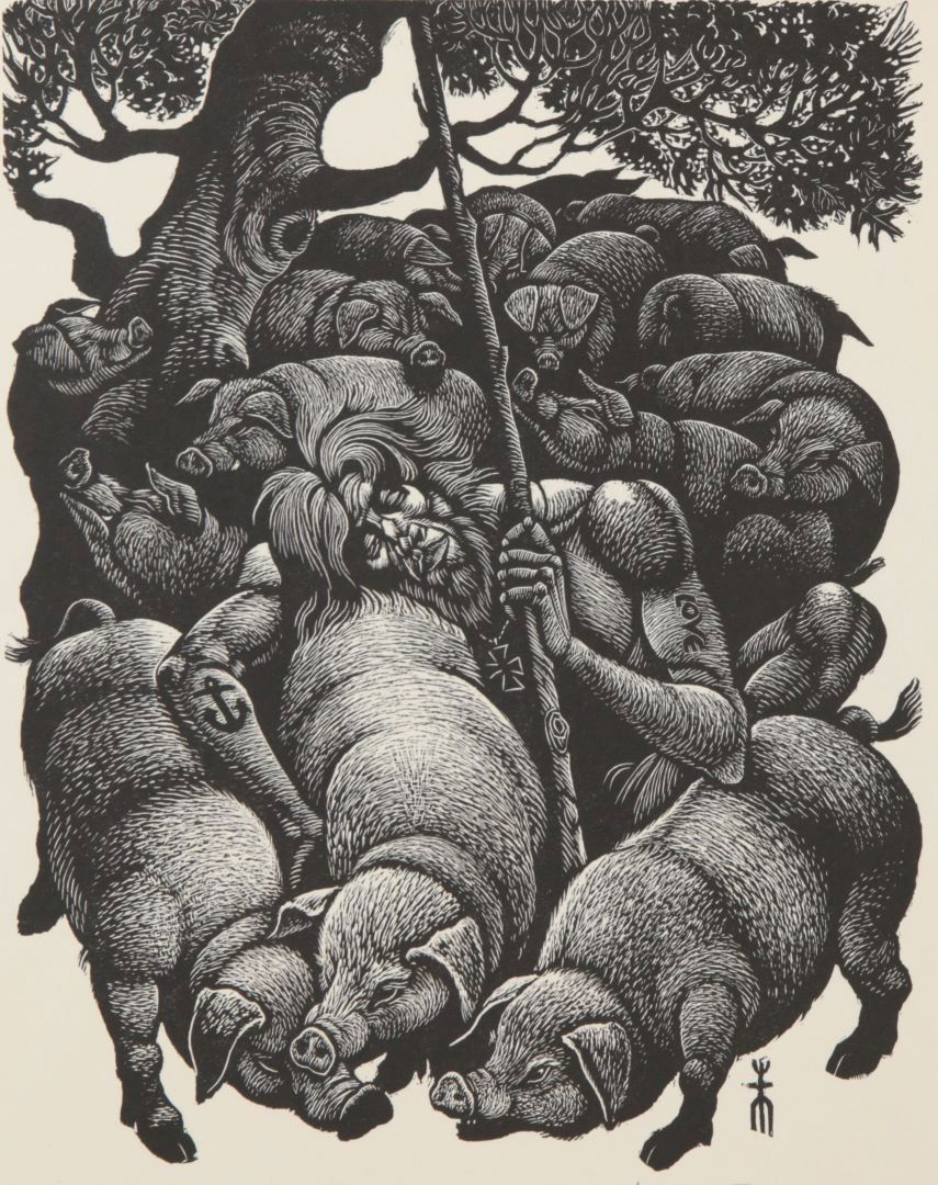 FRITZ EICHENBERG (1901-1990) PENCIL SIGNED WOODBLOCK (1 of 10)