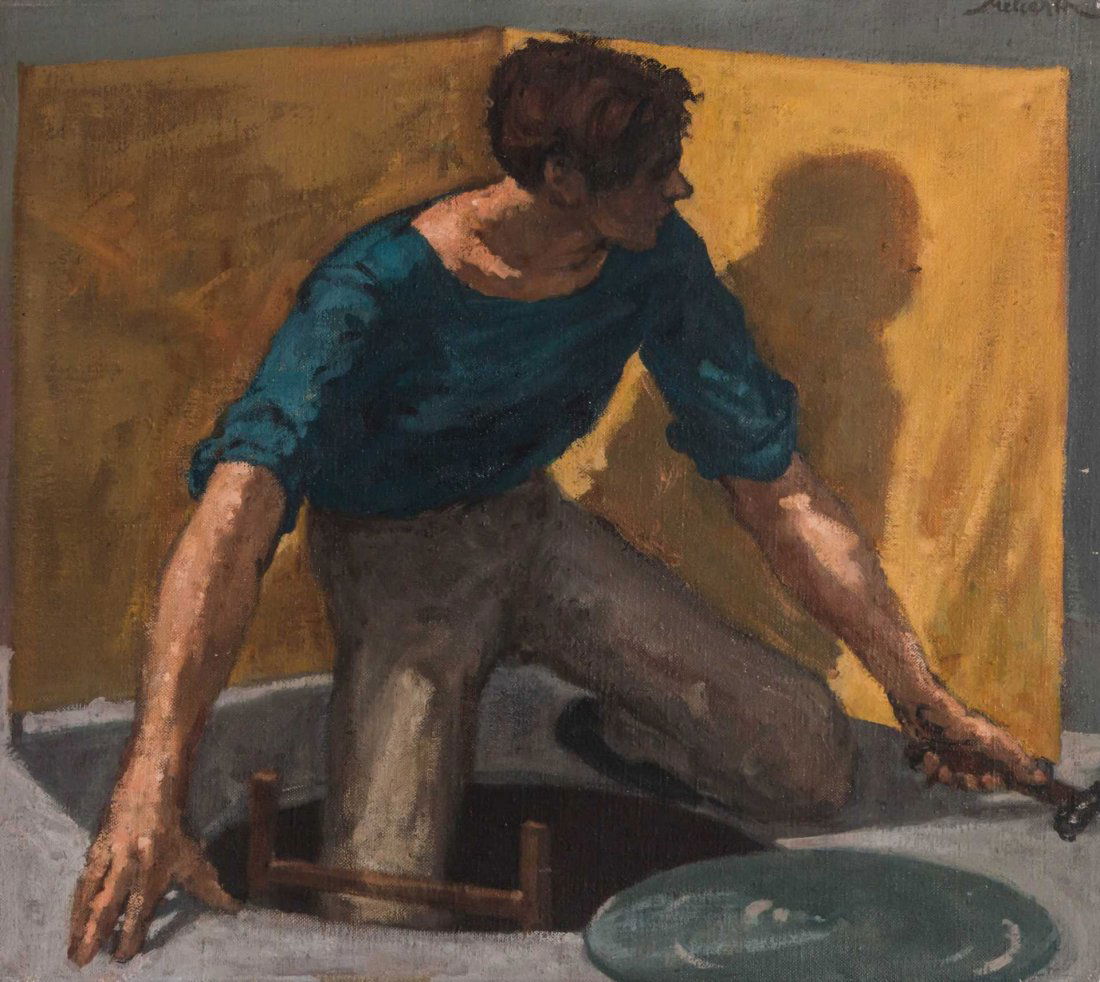 EDWARD MELCARTH (1914-1973) OIL ON CANVAS (1 of 10)