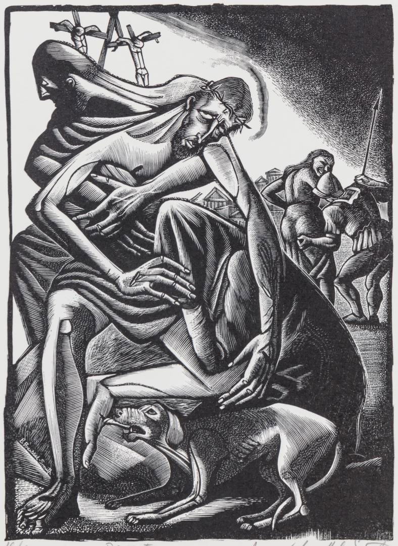 BERNARD BRUSSEL-SMITH (1914-1989) PENCIL SIGNED WOOD (1 of 10)