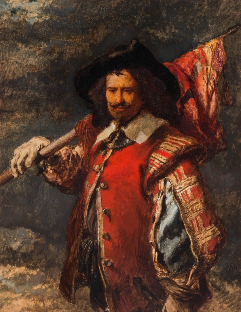 A CONTINENTAL SCHOOL PORTRAIT OF A SOLDIER, 1855 (1 of 9)