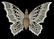CIRCA 1900 DRESDEN BUTTERFLY CHRISTMAS ORNAMENT