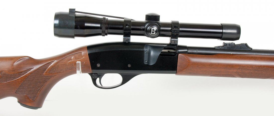 REMINGTON BDL 552 .22 CALIBER AUTOMATIC RIFLE WITH: Serial number A1992474, Bushnell Banner 4x Scope, original box, Like New. All firearms transfers for residents outside the state of Kansas will be handled by Olathe Gun Shop 716 S. Rogers Rd A, Olathe