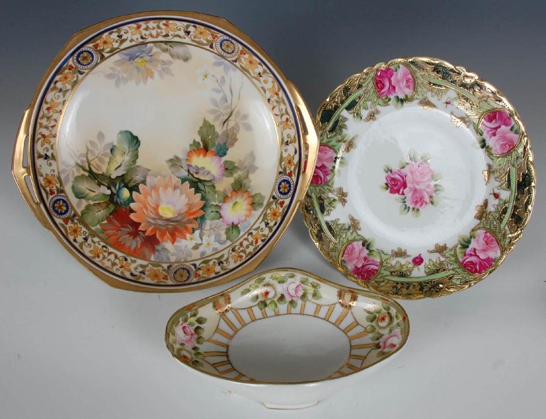 THREE PIECES OF HAND-PAINTED NIPPON CHINA (1 of 8)