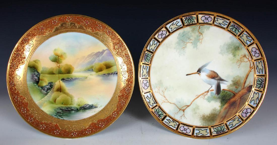 TWO HAND-PAINTED NIPPON PLAQUES (1 of 10)