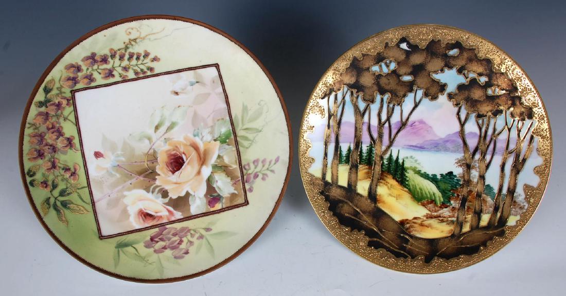 TWO HAND-PAINTED NIPPON PLAQUES (1 of 9)