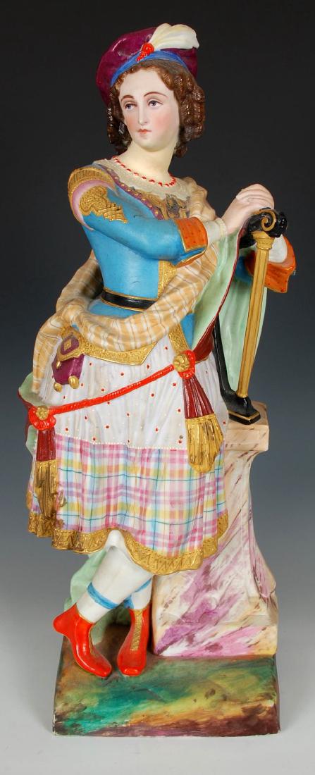 A LARGE BISQUE FIGURE OF A HIGHLANDER (1 of 9)