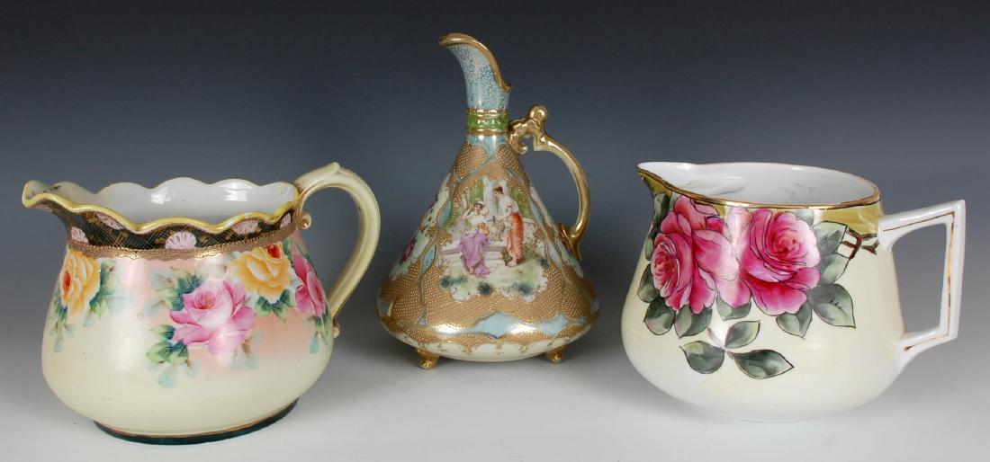 NIPPON HAND-PAINTED EWER AND PITCHERS (1 of 9)
