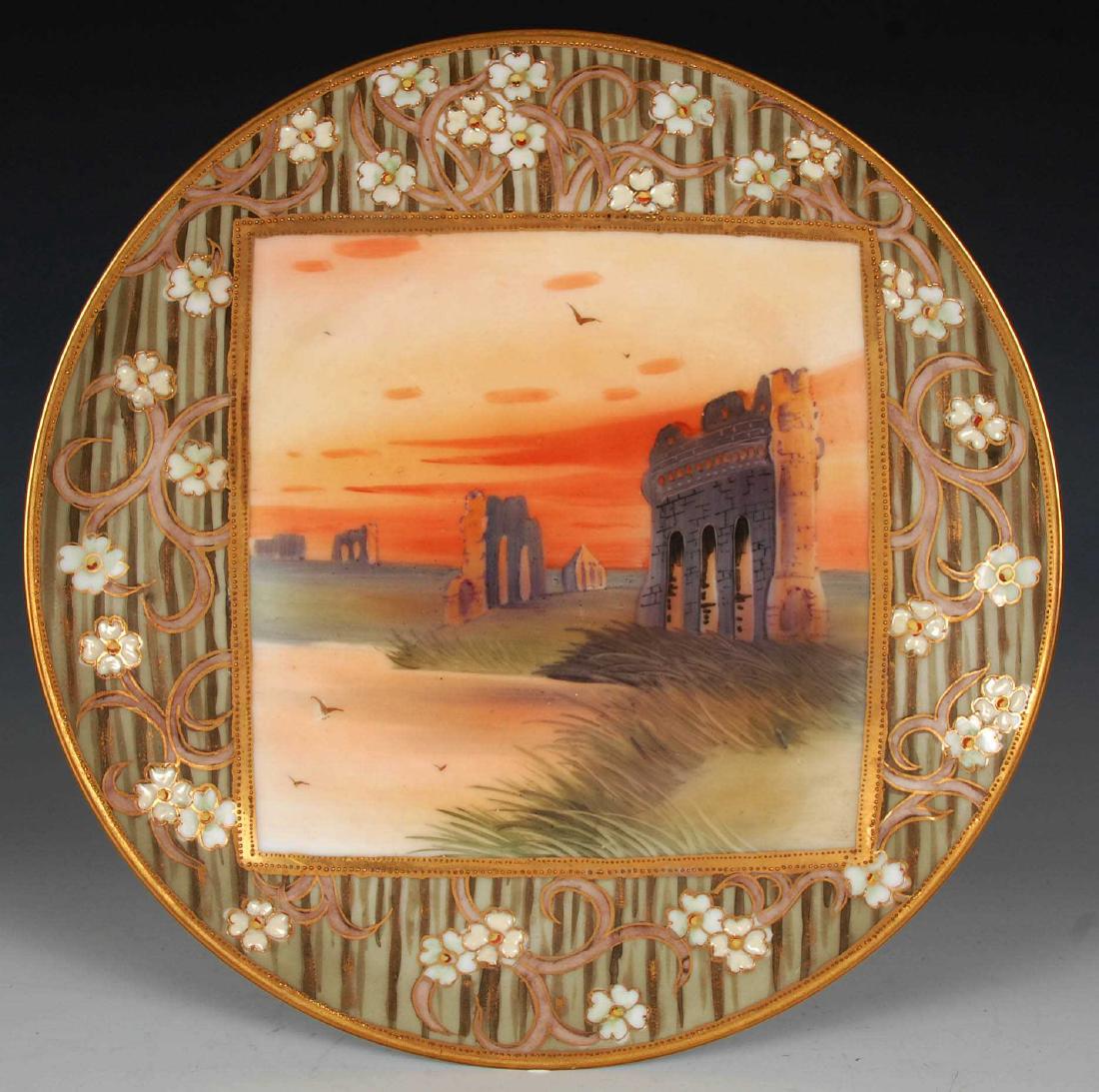 A HAND-PAINTED NIPPON PLAQUE (1 of 5)