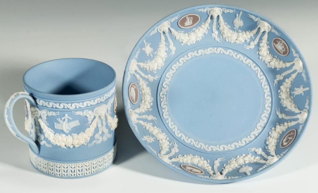 A FINE 19C. WEDGWOOD JASPERWARE CABINET CUP SAUCER (1 of 9)