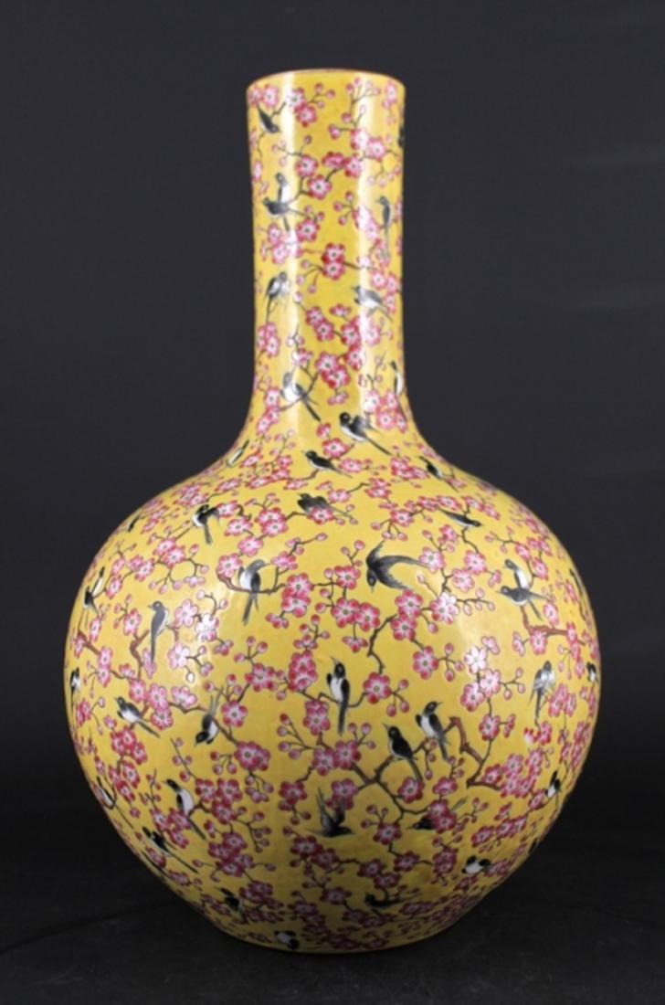 Large Chinese Qing Porcelain Famille Rose Vase (1 of 8)