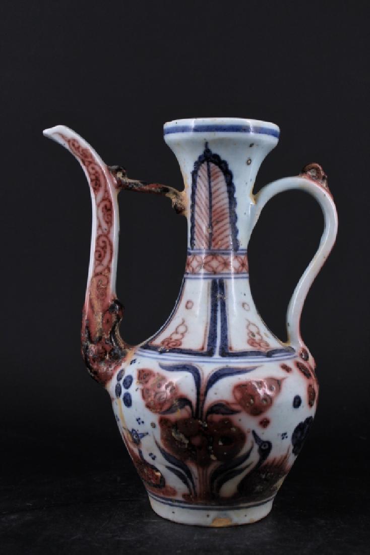 Ming Porcelain Blue&White underred Teapot (1 of 5)