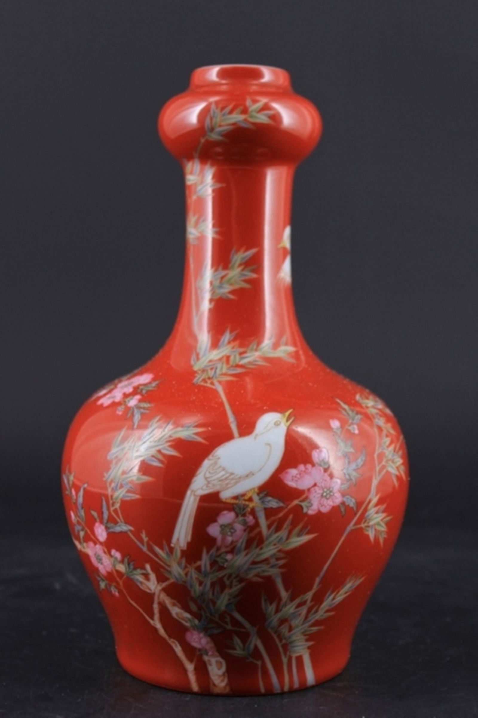 Chinese Qing Porcelain Red Glaze Vase (1 of 6)