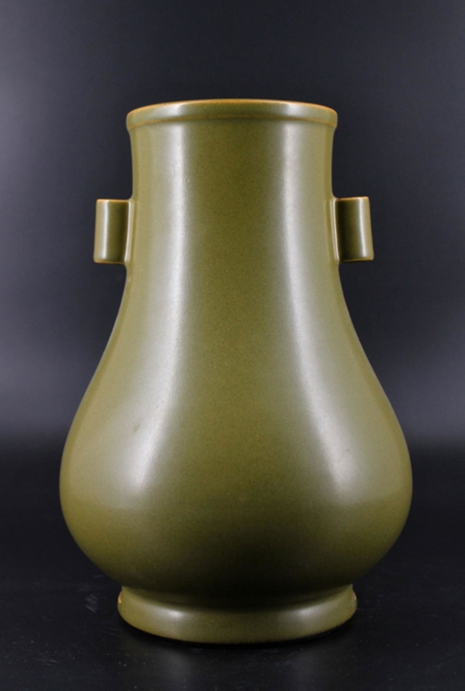 Qing Porcelain Tea Dust Green Vase (1 of 7)