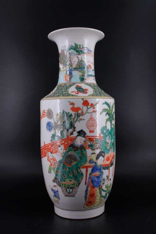Large Qing Porcelain WuCai Vase (1 of 8)