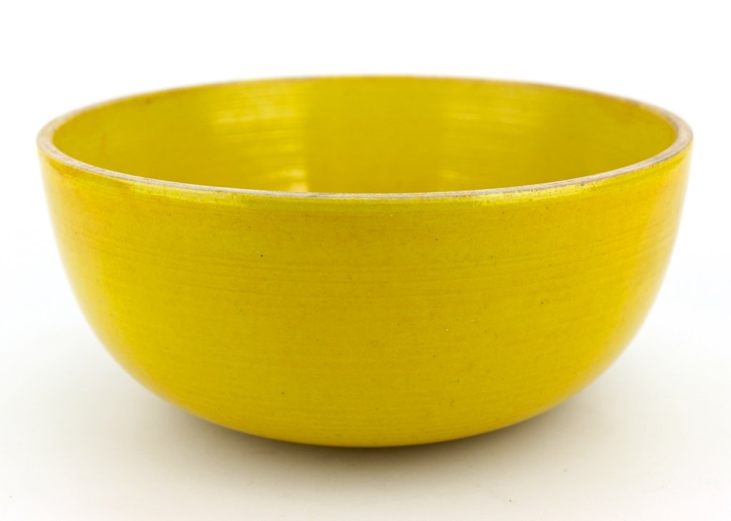 Old Chinese Yellow Bowl: Old Chinese Yellow Bowl 6 1/2 x 2 3/4"
