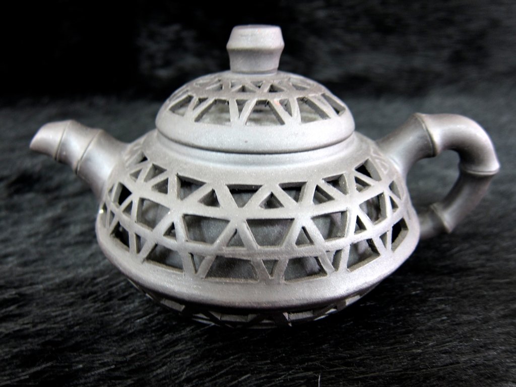 Old Chinese Zi Sha Tea Pot: Old Chinese Zi Sha Tea Pot 6 1/2 x 4"