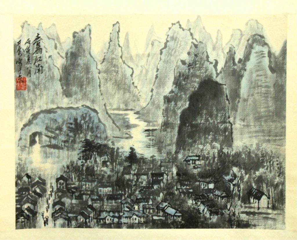 Chinese Scroll Painting Signed By Li Ke Ran: Chinese Scroll Painting Signed By Li Ke Ran61 x 23 1/2"