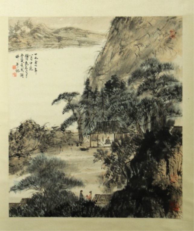 Chinese Scroll Painting Signed By Fu Bao Shi: Chinese Scroll Painting Signed By Fu Bao Shi 77 x 24 1/2"