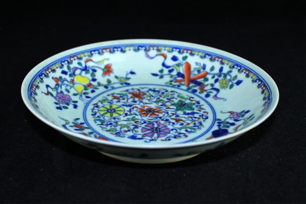 Chinese Qing Porcelain DouCai Plate (1 of 4)
