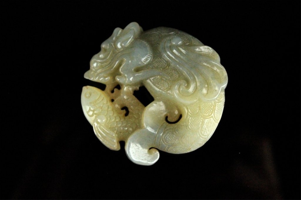 Chinese Neat Hand Carved Jade Figure (1 of 2)