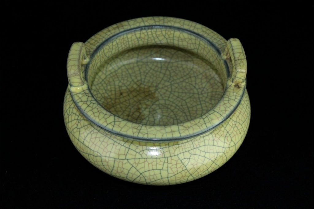 Chinese Song Porcelain GeYao Brush Pot 3 7/8 x 6 1/2" (1 of 4)