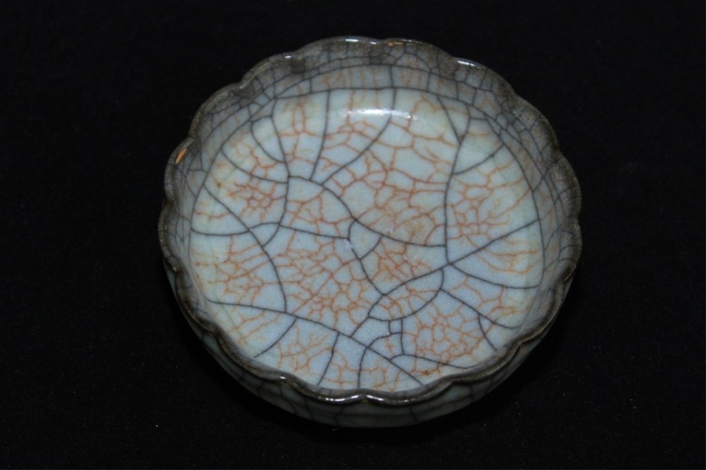 Chinese Song Porcelain GeYao Plate 4 x 1" (1 of 2)