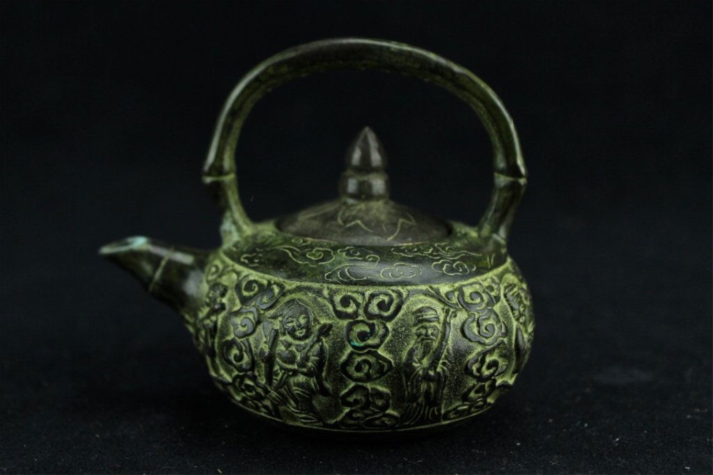 Old Chinese Bronze TeaPot (1 of 4)