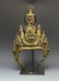 Tibetan Gilt Copper Ceremonial Helmet
