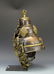 Tibetan Gilt Copper Ceremonial Helmet - 4