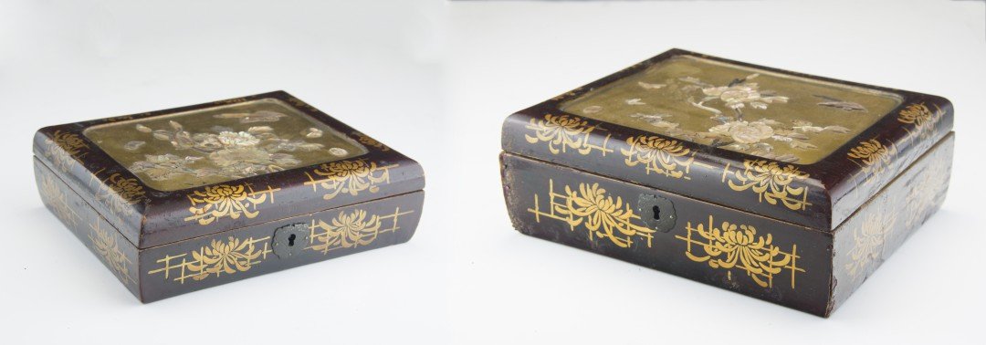A Pair of Japanese Lacquer Nesting Boxes (1 of 10)