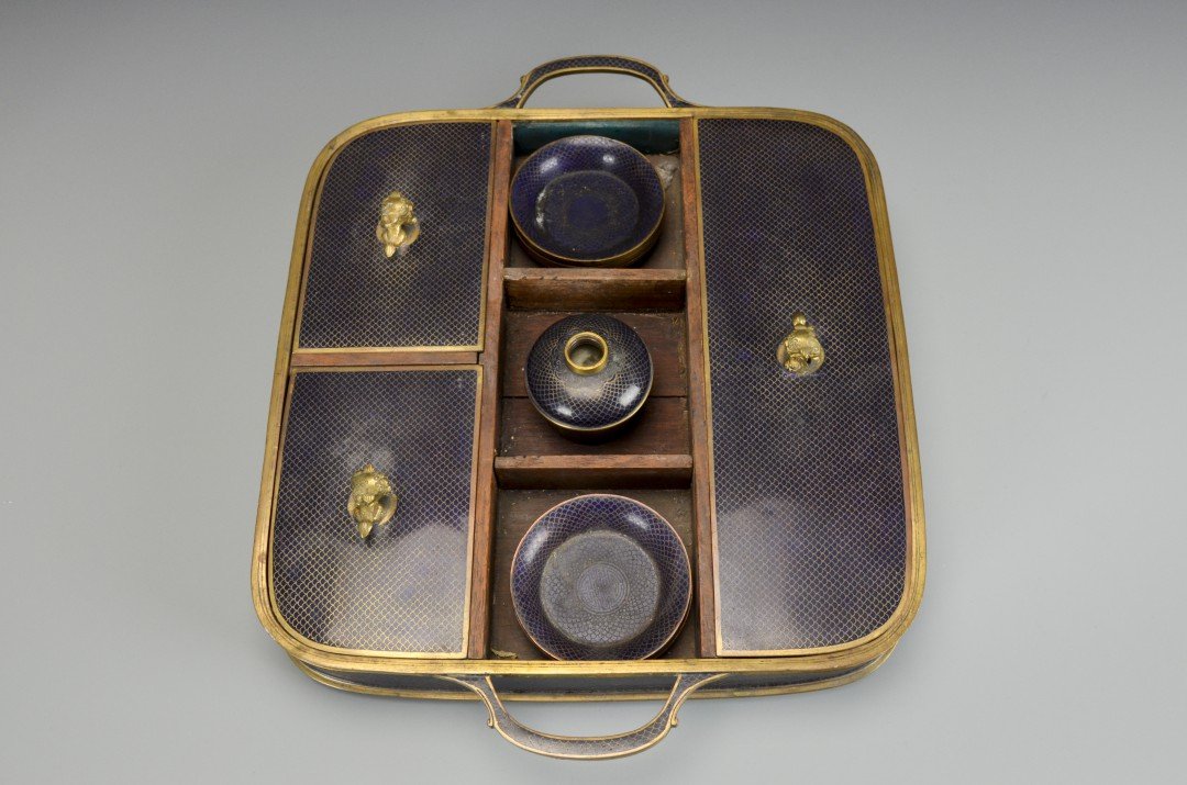 A Chinese Brass Cloisonne Set (1 of 4)