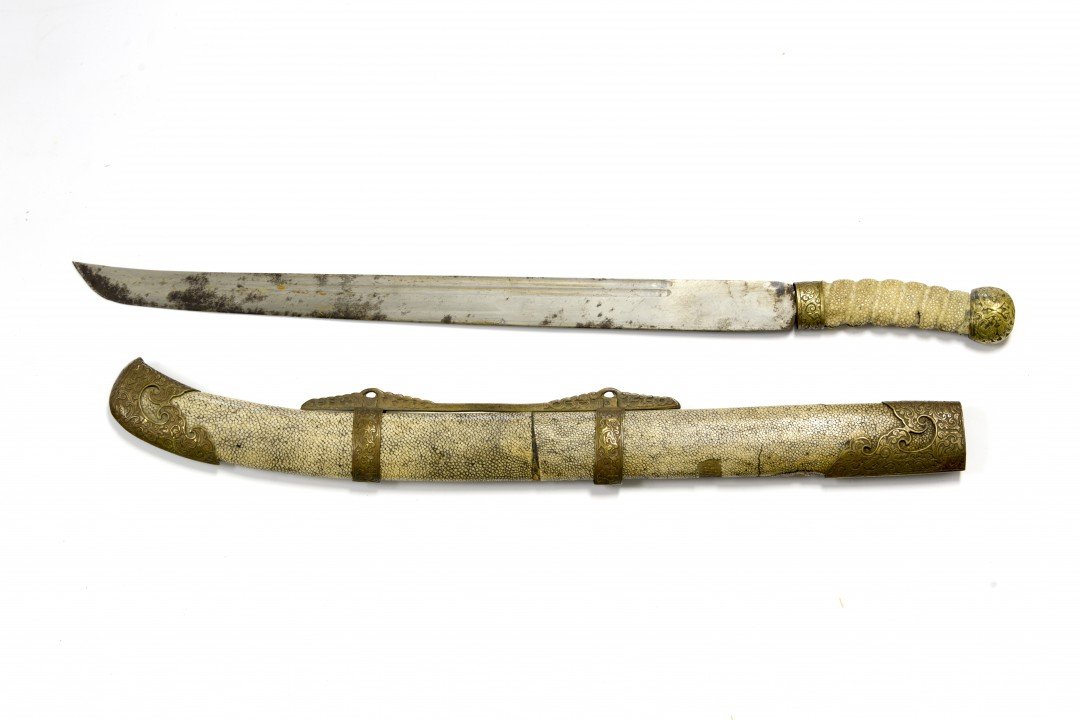 A Sword with Stingray Skin and Brass Fittings (1 of 3)