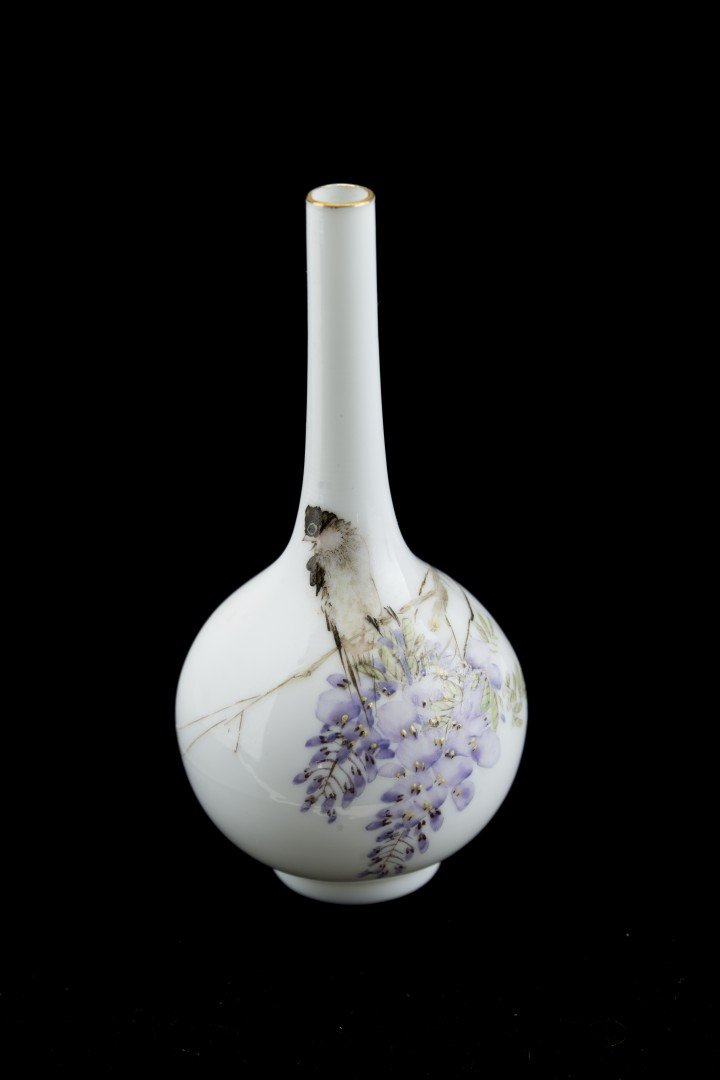 A Small Eggshell Porcelain Jingdezhen Bottle Vase (1 of 7)
