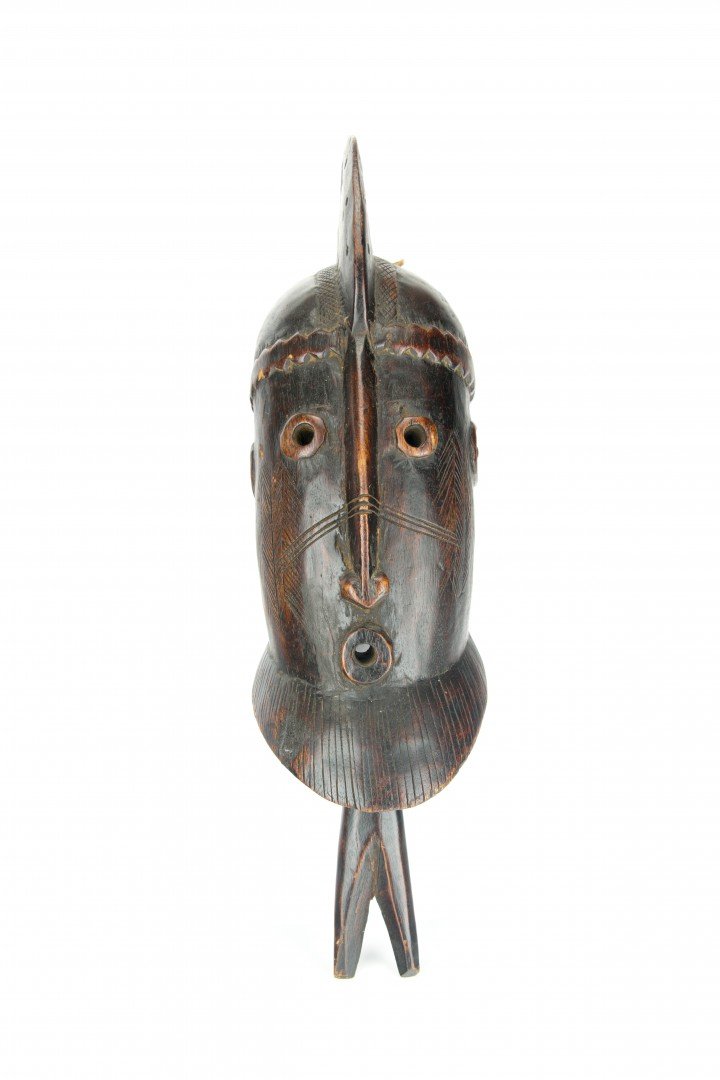 An African Carved Wooden Mask, Mali (1 of 2)