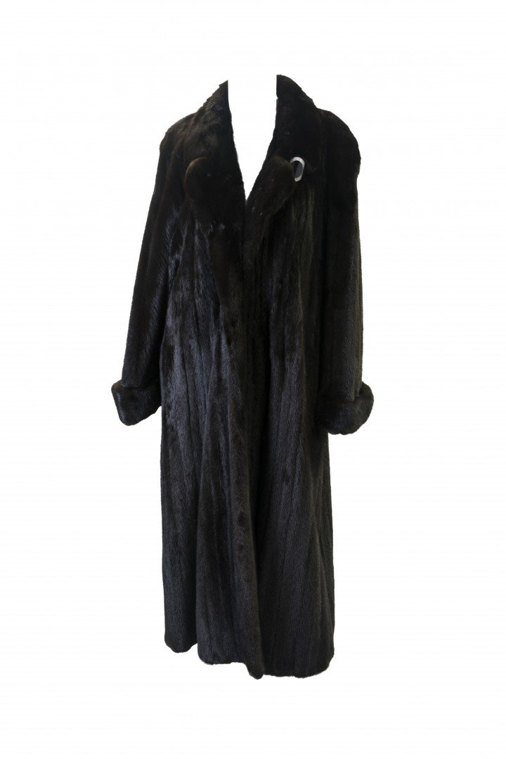 A Vintage Anne Klein Full Length Mink Fur Coat (1 of 6)