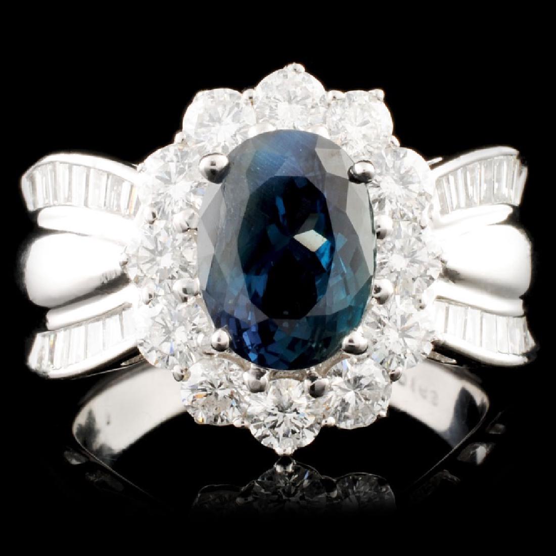 14K Gold 3.22ct Alexandrite & 1.63ctw Diamond Ring: Estimated Retail Replacement Value: $107,680.00Ref: WAG53840Item no.: TK1238003 Ð 00455Specification:Gold Content: 14k White GoldWeight of Item: 9.4gramsCountry Made: USARing Size: 7Main Gemstone: Na