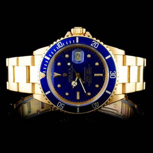 Rolex 18K YG Submariner 40MM Wristwatch: Estimated Retail Replacement Value: $50,400.00Ref: WAG72000Item no.: ARXB002Specification: Model: Submariner Rolex WatchMovement: Perpetual, Self-windingCase Material: 18K Yellow GoldBracelet Material