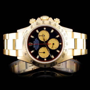 Rolex 18K YG Daytona Men's Watch: Estimated Retail Replacement Value: $38,000.00Ref: WAG90800Item no.: FA2055189002 – RLX123Specification:Documents: Original Box & Papers / Appraisal ReportModel: Daytona Rolex WatchMovement: Pe