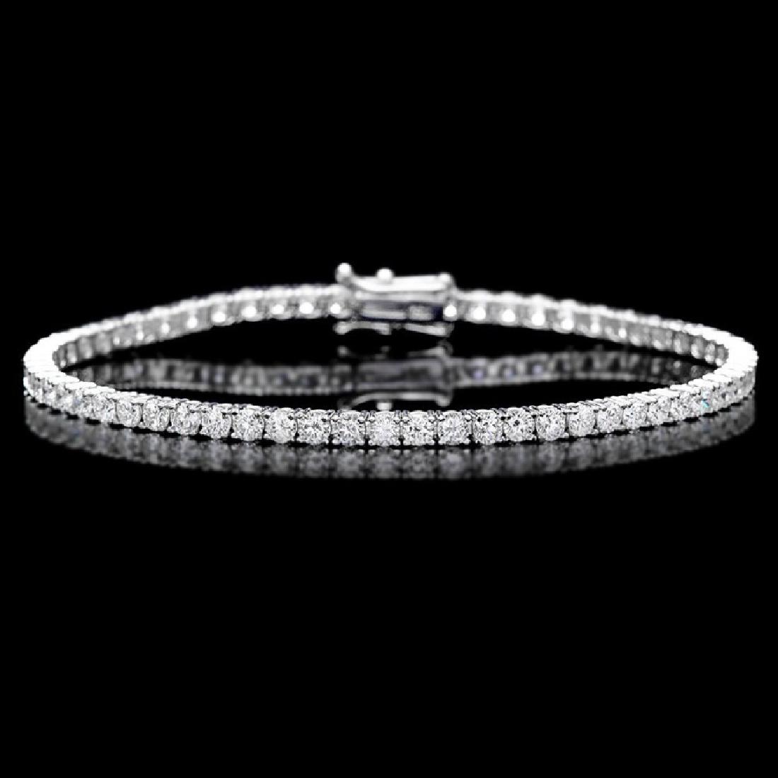 ^18k White Gold 5.00ct Diamond Bracelet: Estimated Retail Replacement Value: $17,200.00 Ref:WAG11800 Item No.: ARA-CRA041 Metal: 18k Solid White Gold Size: 7.5 Total Item Weight: 8.0 grams Country Made: USA Main Stone: Diamond Carat Total We