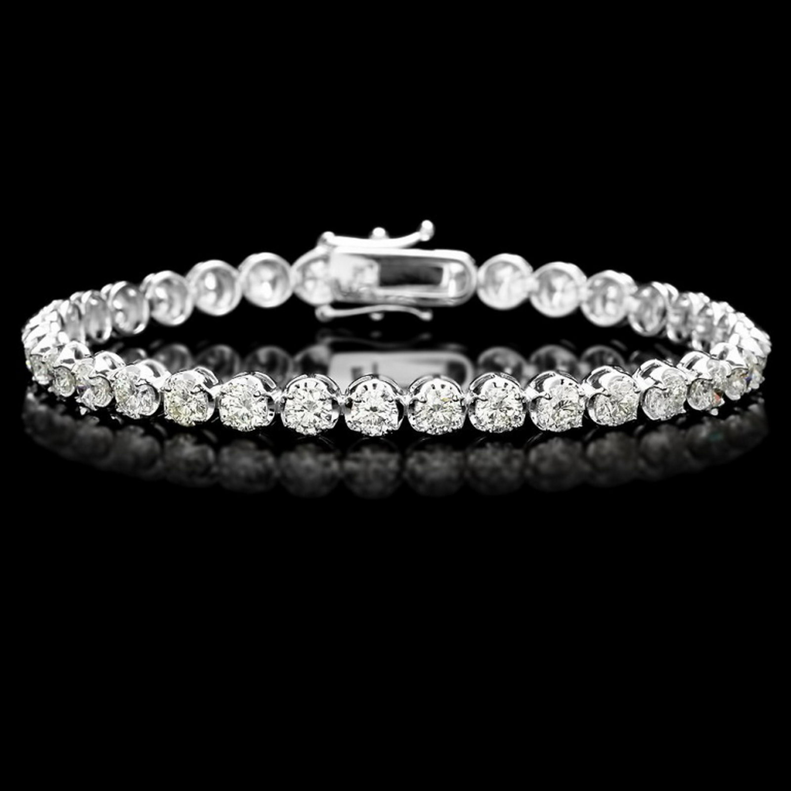 ^18k White Gold 10.00ct Diamond Tennis Bracelet: Estimated Retail Replacement Value: $48,800.00 Ref: WAG38000 Item No.: ARA-CRA058 Metal: 18k Solid White Gold Size: 7.5 Total Item Weight: 14.0 grams Country Made: USA Main Stone: Diamond Carat Total 